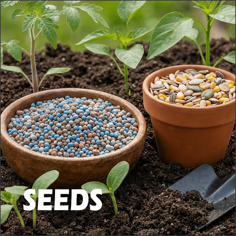 SEEDS AND FERTILIZER